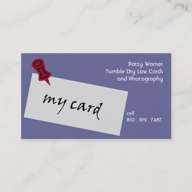 My Carrd business card (Front)