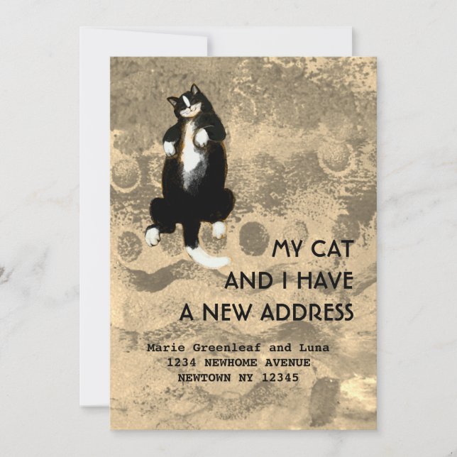My cat and I have moved Announcement (Front)