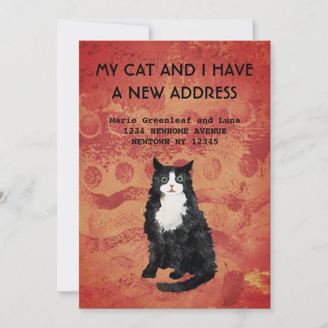 My cat and I have moved Announcement (Front)