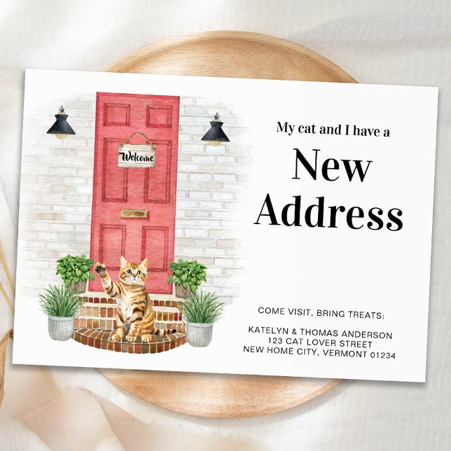 My Cat and I New Address Orange Cat Door Moving  Announcement (Creator Uploaded)