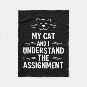 My Cat And I Understand The Ignment Democrat Liber Fleece Blanket