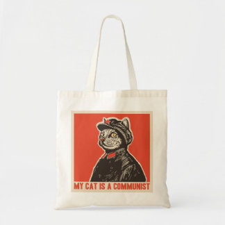 My cat is a communist tote bag