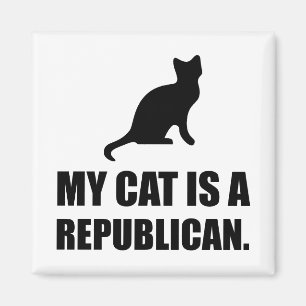 My Cat Is A Republican Funny Political Magnet