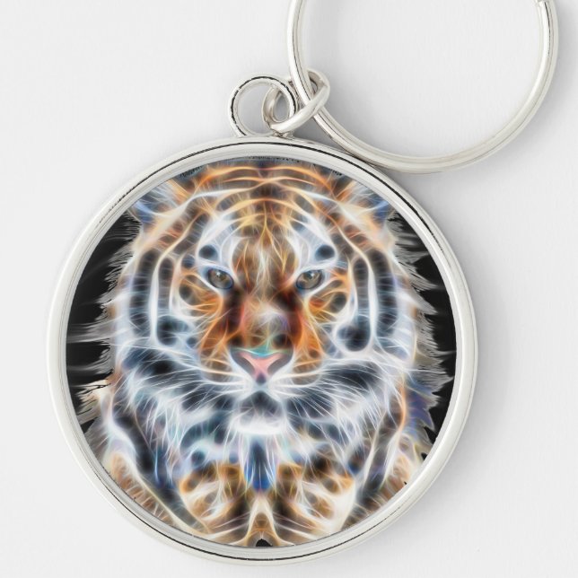My Cat is Acting Up Tiger facial Energy Keychain (Front)