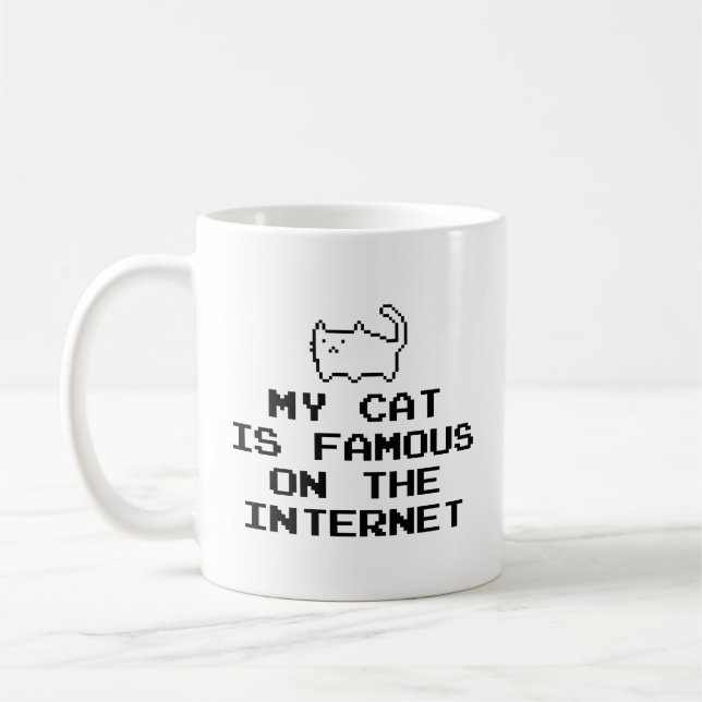My Cat Is Famous On The Internet Coffee Mug (Left)