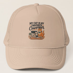 My Cat Is My Favourite Co-worker Trucker Hat