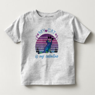 my cat is my valentine, cat is my valentine toddler t-shirt