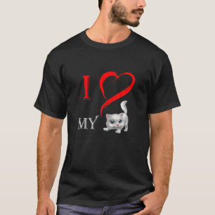 My Cat Is My Valentine Cute Valentine's Day Cat Lo T-Shirt