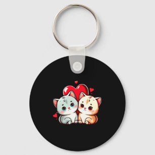 My Cat Is My Valentine Paw Heart Cat Valentine Day Keychain