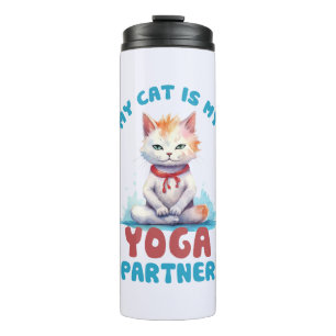 My Cat Is My Yoga Partner -Adorable Meditating Cat Thermal Tumbler