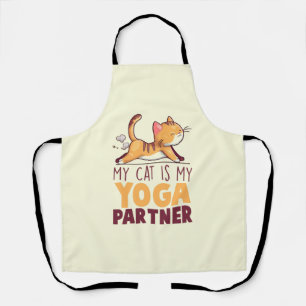 My Cat Is My Yoga Partner – Stretching Cat Apron