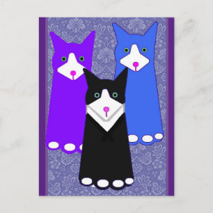My Cat, Jellybean and Friends, Art Postcard