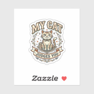 My Cat Judges You Cat Sarcasm Attitude Vintage Vec