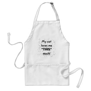 My Cat Loves Me This Much-Cat Hair Standard Apron