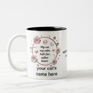 My Cat My Calm – Floral Cat Lover Mug