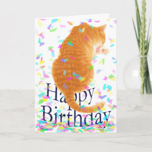 "My Cat on Your Birthday Card." Greeting Card