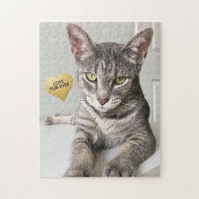 My Cat Photo on a Personalized Puzzle (Vertical)