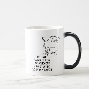 My Cat Plays Chess customizable Magic Mug