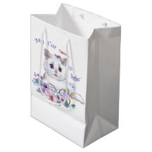 My Cat thinks I'm Perfect Cat Illustration Bag