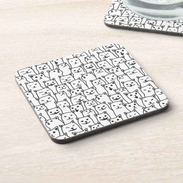 My Cat was right about you funny cats pattern Coaster (Left Side)