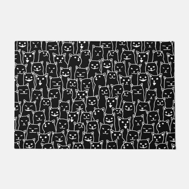 My Cat was right about you funny cats pattern Doormat (Front)