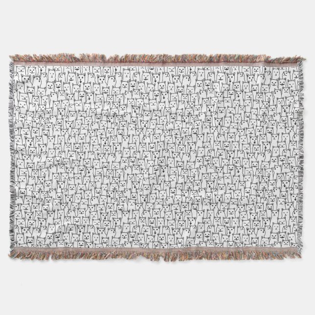 My Cat was right about you funny cats pattern Throw Blanket (Front)