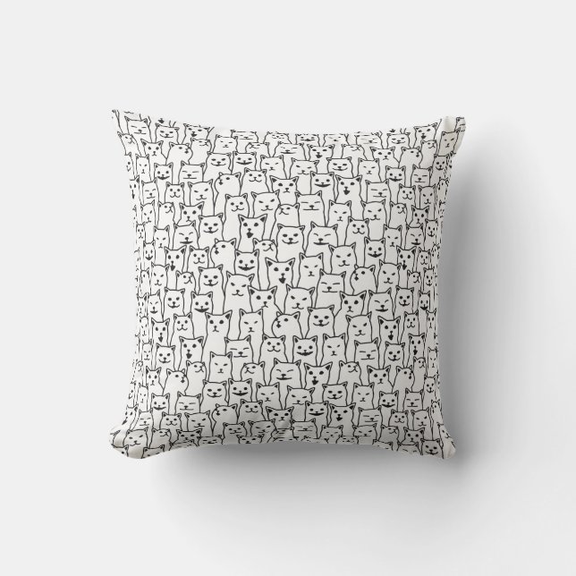 My Cat was right about you funny cats pattern Throw Pillow (Front)