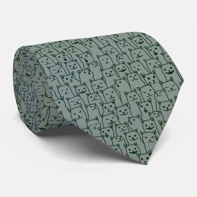 My Cat was right about you funny cats pattern Tie (Rolled)