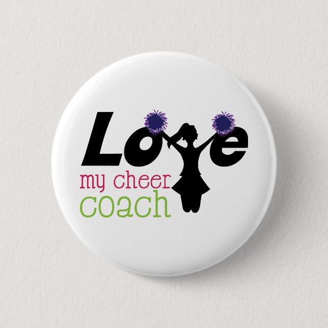 My Cheer Coach 2 Inch Round Button (Front)