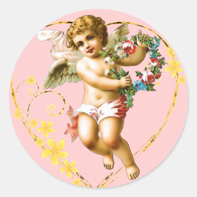 My Cherub Classic Round Sticker (Front)