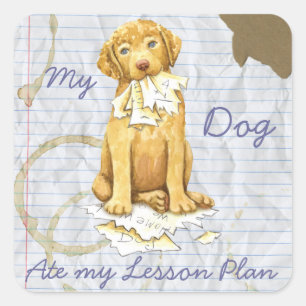 My Chessie Ate My Lesson Plan Square Sticker