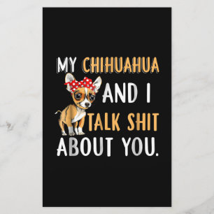 My Chihuahua And I Talk About You Dog Lover Gift Stationery