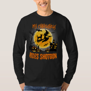 My Chihuahua Rides Shotgun Halloween 2018 T-Shirt