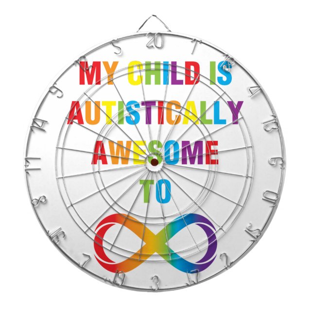 My Child Autistically Awesome Infinity Dartboard (Front)