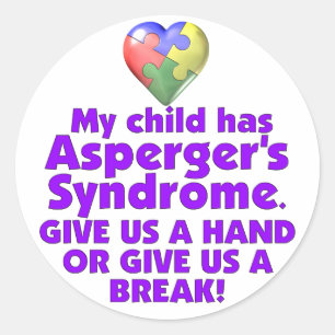 My Child Has Asperger's Classic Round Sticker