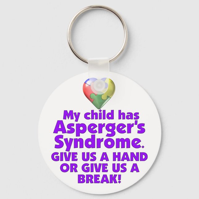 My Child Has Asperger's Keychain (Front)