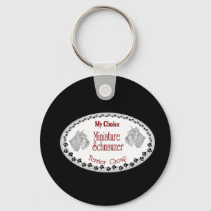 my choice mini schnauzer keychain