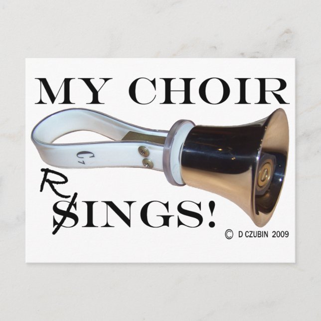 My Choir Rings Postcard (Front)
