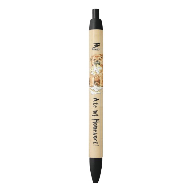 My Chow Ate my Homework Black Ink Pen (Front Vertical)