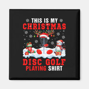My Christmas Disc Golf Playing Shirt Santa Equipme Magnet