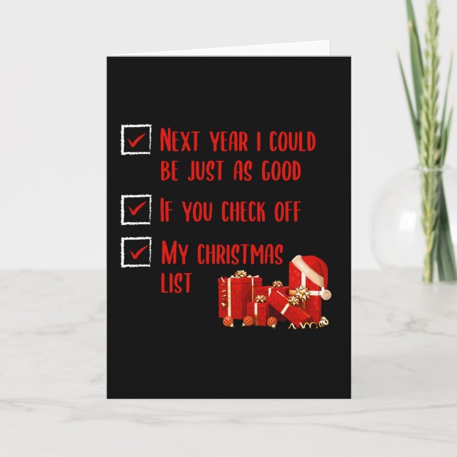 My Christmas list Card (Front)