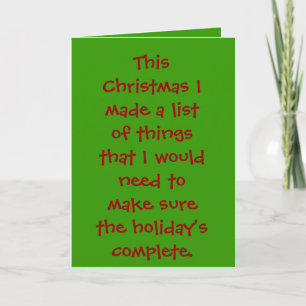 My Christmas List Holiday Card