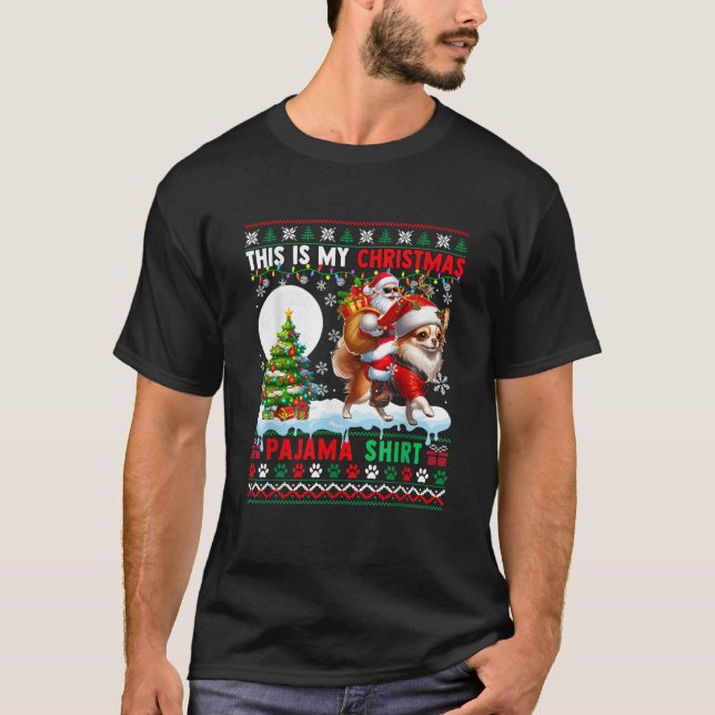My Christmas Pajama Santa Reindeer Chihuahua Sweat (Devant)