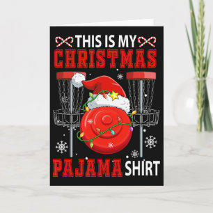 My Christmas Pajama Shirt Disc Golf Equipment Play Card