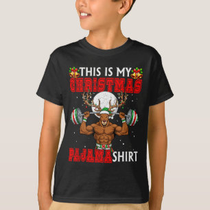 My Christmas Pajama Shirt Reindeer Muscle Weightli