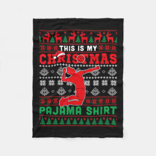 My Christmas Pajama Xmas Costume Volleyball Player Fleece Blanket