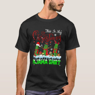 My Christmas Pajama Xmas Santa Reindeer Pickles Ve T-Shirt