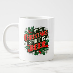 My Christmas Spirit is Beer-89379 Large Coffee Mug
