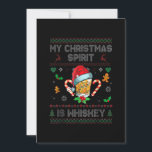 My Christmas Spirit Is Whiskey Ugly Sweater Xmas P Save The Date<br><div class="desc">This is a great gift for your family,  friends during Hanukkah holiday. They will be happy to receive this gift from you during Hanukkah holiday.</div>