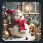 My Christmas Square Sticker<br><div class="desc">My Christmas - Stickers
Share the joy of Christmas!</div>